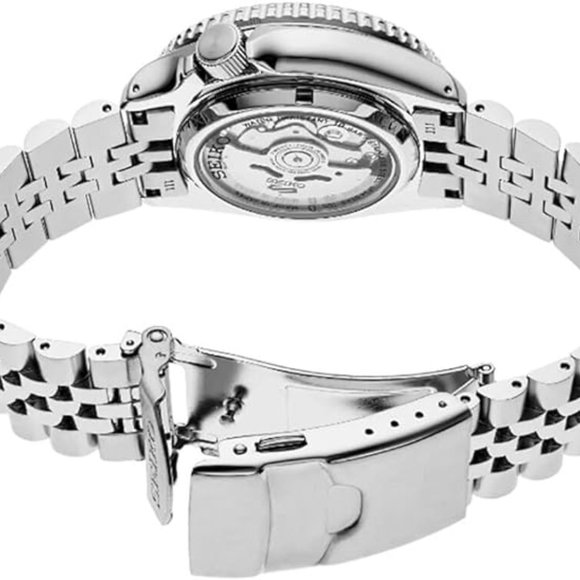 NEW SEIKO 5 SPORTS MEN'S SSK005 AUTOMATIC ORANGE DIAL GMT STAINLESS WATCH - Picture 4 of 8